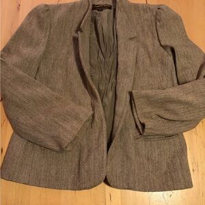 Gray Herringbone Blazer